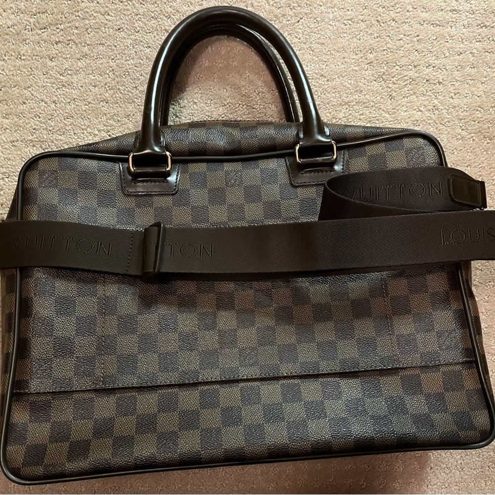 Authentic Louis Viitton Ikar 2way shoulder crossbody bag damier canbas ebene - Picture 3 of 12